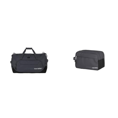 travelite große Reisetasche Größe L & Handgepäck Kosmetiktasche, Gepäck Serie Kick Off: Praktische Kulturtasche für Urlaub und Sport, 26 cm, 5 Liter, D'anthrazit travelite große Reisetasche Größe L & Handgepäck Kosmetiktasche, Gepäck Serie Kick Off: Praktische Kulturtasche für Urlaub und Sport, 26 cm, 5 Liter, D'anthrazit von Travelite