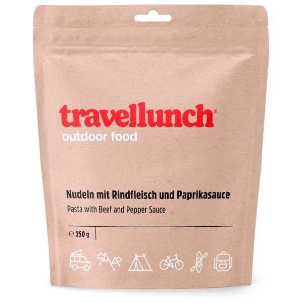 Travellunch - Nudeln mit Rindfleisch und Paprikasauce Gr 250 g Travellunch - Nudeln mit Rindfleisch und Paprikasauce Gr 250 g von Travellunch