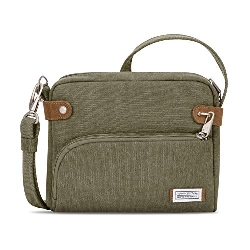 Travelon Anti-Diebstahl Heritage Crossbody Bag, Salbei, Einheitsgröße, Diebstahlsichere Heritage-Umhängetasche Travelon Anti-Diebstahl Heritage Crossbody Bag, Salbei, Einheitsgröße, Diebstahlsichere Heritage-Umhängetasche von Travelon