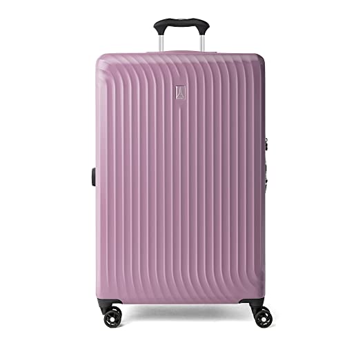 Travelpro Maxlite Air Hardside erweiterbares Handgepäck, 8 Spinnerräder, Leichter Hartschalen-Koffer aus Polycarbonat, Orchideenrosa-Lila, kariert, mittelgroß, 64 cm von Travelpro