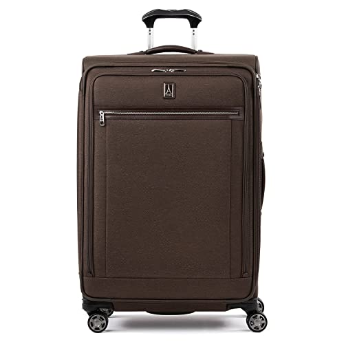 Travelpro Platinum Elite Softside Erweiterbares Gepäck, 8 Rollen Spinner Koffer, USB-Anschluss, Rich Espresso Brown, Checked-Large Travelpro Platinum Elite Softside Erweiterbares Gepäck, 8 Rollen Spinner Koffer, USB-Anschluss, Rich Espresso Brown, Checked-Large von Travelpro