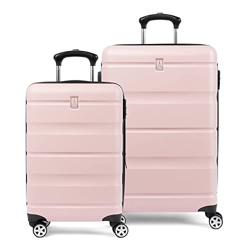 Travelpro Runway Hardside 2-teiliges erweiterbares Spinner-Set (20/25 Zoll), Powder pink, 2-Piece Set (20/25), Runway 2-teiliges Gepäckset Hardside von Travelpro