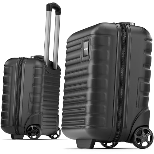 Travely Premium Handgepäck Koffer 40x30x20cm - passend für Ryanair, Lufthansa, Eurowings und co. I 26L Trolley Handgepäck mit sanften Rollen, Reisekoffer, Schwarz Travely Premium Handgepäck Koffer 40x30x20cm - passend für Ryanair, Lufthansa, Eurowings und co. I 26L Trolley Handgepäck mit sanften Rollen, Reisekoffer, Schwarz von Travely