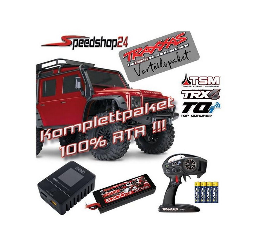 Traxxas Modellbausatz TRX-4 LR Defender 4x4 rot RTR ohne Akku/Lader 82056 von Traxxas