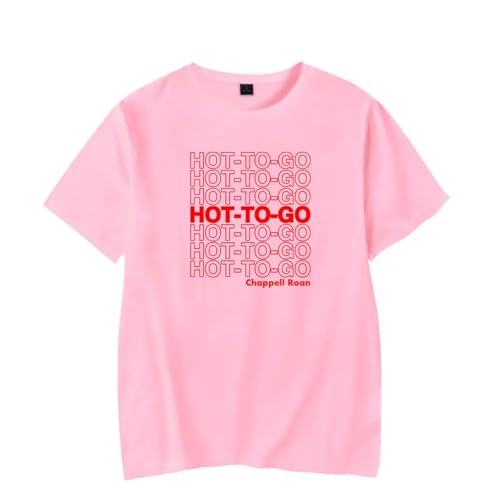 Chappell Roan Hot to Go T-Shirts Unisex Bedruckt Kurzarm Baumwolle Tops Mode Übergröße T-Shirts Streetwear Für Männer Frauen XS~4XL-Black||XS von Trconk