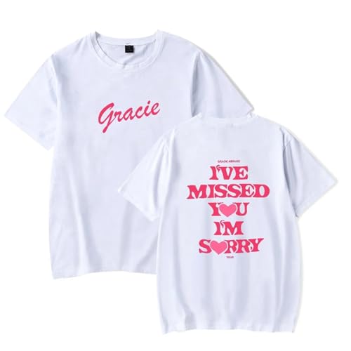 Trconk Gracie Abrams I've Missed You Im Sorry Tour Merch T-Shirts Casual Unisex Kurzarm Oversized Baumwolle T-Shirts Für Männer Frauen XS~4XL-Black||XS Trconk Gracie Abrams I've Missed You Im Sorry Tour Merch T-Shirts Casual Unisex Kurzarm Oversized Baumwolle T-Shirts Für Männer Frauen XS~4XL-Black||XS von Trconk