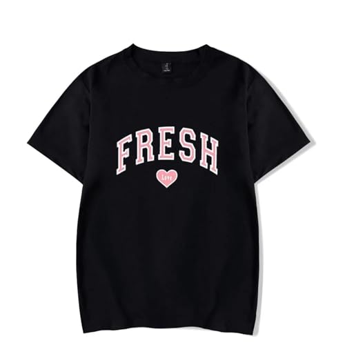 Sturniolo Triplets Fresh Love T-Shirt Rundhalsausschnitt Baumwolle Kurzarm Fashion Couple Kurzarm Lose Casual T-Shirt Für Männer Frauen XXS-4XL-Black||XXS Sturniolo Triplets Fresh Love T-Shirt Rundhalsausschnitt Baumwolle Kurzarm Fashion Couple Kurzarm Lose Casual T-Shirt Für Männer Frauen XXS-4XL-Black||XXS von Trconk