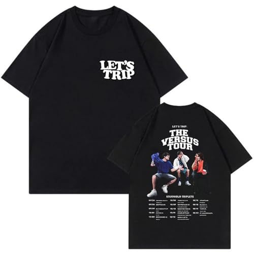 Sturniolo Triplets Merch T-Shirts 2D Druck Lose Kurzarm Männer Frauen Übergröße Unisex Tops Mode Kleidung XXS-4XL-Black||XXS Sturniolo Triplets Merch T-Shirts 2D Druck Lose Kurzarm Männer Frauen Übergröße Unisex Tops Mode Kleidung XXS-4XL-Black||XXS von Trconk