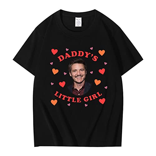 T-Shirts Pedro Pascal Jahrgang Grafiken T-Shirt Kurze Ärmel Oberteile Männer Frauen Baumwolle Lässig Übergröße Neutral Paare T-Shirts Kurze Ärmel-Black||XXS von Trconk