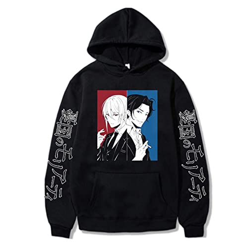 Trconk Anime Kapuzenpullover Moriarty Der Patriot Kapuzenpullover Langärmelige Pullover Grafik Druck Sweatshirts Männer Frauen Lose Oberteile Schwarz Hip Hop Klamotten Streetwear XXS~3XL-Black||XXS von Trconk