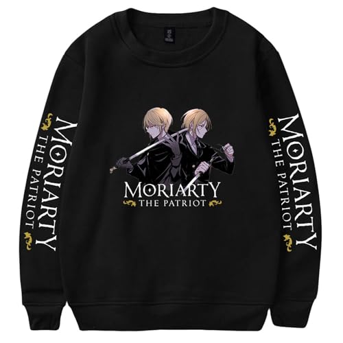 Trconk Anime Moriarty The Patriot Lose Spaß Langärmelig Sweatshirt Straßenkleidung Kapuzenpullover Neutral Übergröße Pullover Oberteile XXS~4XL-Black||XXS Trconk Anime Moriarty The Patriot Lose Spaß Langärmelig Sweatshirt Straßenkleidung Kapuzenpullover Neutral Übergröße Pullover Oberteile XXS~4XL-Black||XXS von Trconk
