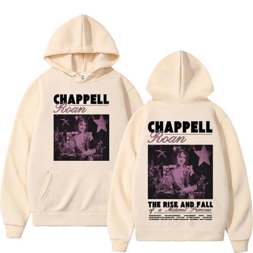 Trconk Chappell Roan Midwest Princess Tour Kapuzenpullover Männer Frauen Unisex Hip Hop Sweatshirt Mode Casual Langarm Pullover Hoodies XS~4XL-Black||XS von Trconk