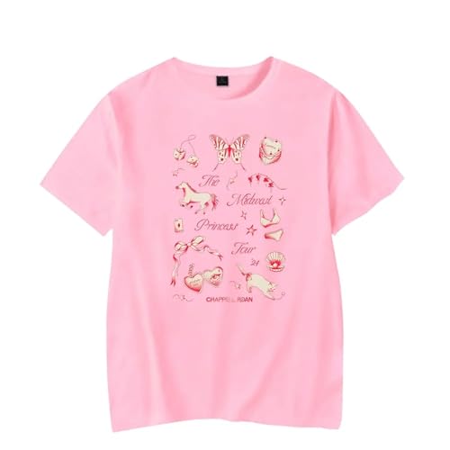 Trconk Chappell Roan Midwest Princess Tour Merch T-Shirts 2D Gedruckt Unisex Kurzarm Baumwolle Tops Casual Couple T-Shirts Für Männer Frauen XS~4XL-Black||XS Trconk Chappell Roan Midwest Princess Tour Merch T-Shirts 2D Gedruckt Unisex Kurzarm Baumwolle Tops Casual Couple T-Shirts Für Männer Frauen XS~4XL-Black||XS von Trconk