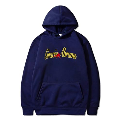 Trconk Gracie Abrams Merch Kapuzenpullover Casual Lose Langarm Sweatshirts Männer Frauen Bedruckt Unisex Pullover Hoodies Mode Kleidung XS~4XL-Blue||S von Trconk