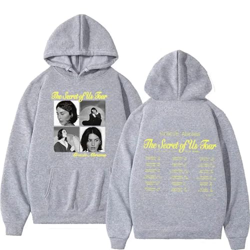 Trconk Gracie Abrams The Secret of Us Tour Kapuzenpullover Männer Frauen Unisex Bedruckte Pullover Sweatshirts Übergröße Casual Hoodies Streetwear XS~4XL-Black||XS von Trconk