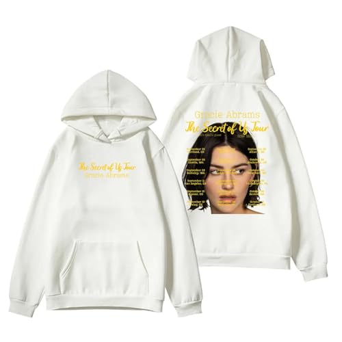 Trconk Gracie Abrams The Secret of Us Tour Merch Kapuzenpullover Unisex Bedruckte Langarm-Pullover Sweatshirts Casual Mode Hoodies Streetwear Für Männer Frauen XS~4XL-Black||XS von Trconk