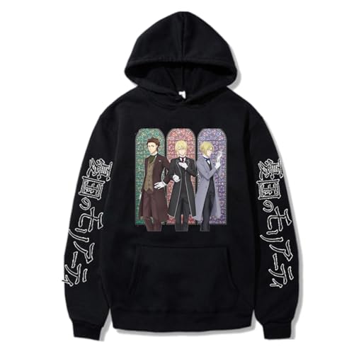 Trconk Kapuzenpullover Anime Moriarty The Patriot Bedruckt Grafiken Langärmelig Sweatshirts Männer Frauen Herbst Winter Lässig Locker Pullover Oberteile-Black||XXS Trconk Kapuzenpullover Anime Moriarty The Patriot Bedruckt Grafiken Langärmelig Sweatshirts Männer Frauen Herbst Winter Lässig Locker Pullover Oberteile-Black||XXS von Trconk