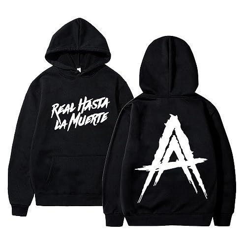 Trconk Kapuzenpullover Rapper Anuel AA Bedruckt Neutral Kapuzenpullover Sweatshirt Männer Frauen Lässig Lose Trainingsanzug Langärmelig Pullover Tops-Black||XXS Trconk Kapuzenpullover Rapper Anuel AA Bedruckt Neutral Kapuzenpullover Sweatshirt Männer Frauen Lässig Lose Trainingsanzug Langärmelig Pullover Tops-Black||XXS von Trconk