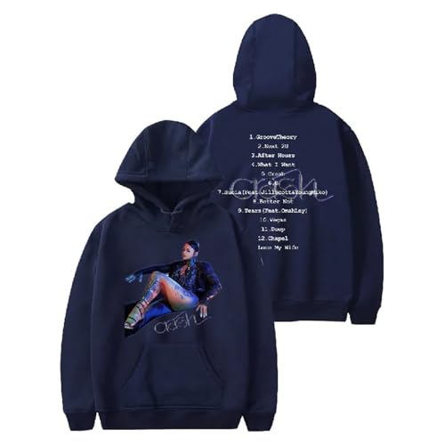 Trconk Kehlani Crash Album Merch Kapuzenpullover Bedruckt Unisex Langarm Sweatshirt Mode Casual Pullover Hoodies Streetwear Für Männer Frauen XS~4XL-Black||XS von Trconk