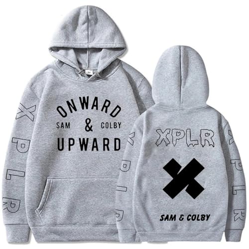 Trconk Sam and Colby XPLR Merch Kapuzenpullover Unisex Hip Hop Langarm Sweatshirts Männer Frauen Harajuku Casual Oversized Pullover Hoodies Kleidung XXS-4XL-Black||XXS von Trconk