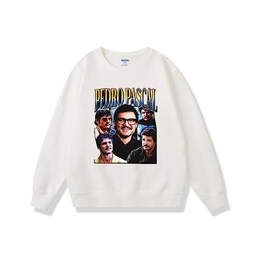 Trconk Sweatshirt Pedro Pascal Bedruckt Grafik Sweatshirt Kapuzenpullover Männer Frauen Lässig Übergröße Langärmelig Pullover Hip Hop Stil Sportbekleidung Oberteile-Black||XXS von Trconk