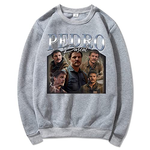 Trconk Sweatshirts Pedro Pascal Bedruckt Mode Sweatshirts Langärmelig Retro Kapuzenpullover Bequem Neutral Pullover Pullover Oberteile-Black||XXS von Trconk