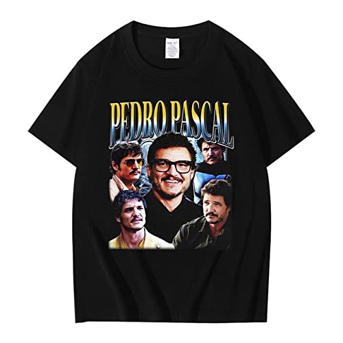 Trconk T-Shirts Pedro Pascal Grafik T-Shirts Kurze Ärmel Männer Frauen Baumwolle Lässig T-Shirts Oberteile Übergröße Vintage Streetwear Kurze Ärmel Oberteile-Black||XXS Trconk T-Shirts Pedro Pascal Grafik T-Shirts Kurze Ärmel Männer Frauen Baumwolle Lässig T-Shirts Oberteile Übergröße Vintage Streetwear Kurze Ärmel Oberteile-Black||XXS von Trconk