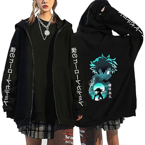 Trconk Witzig Kapuzenpullover Anime My Hero Academia Lässig Druck Sweatshirt-Mantel Mit Reißverschluss Männer Frauen Manga Grafik Neutral Langärmelig Oberteile XXS~4XL-A||XXS Trconk Witzig Kapuzenpullover Anime My Hero Academia Lässig Druck Sweatshirt-Mantel Mit Reißverschluss Männer Frauen Manga Grafik Neutral Langärmelig Oberteile XXS~4XL-A||XXS von Trconk