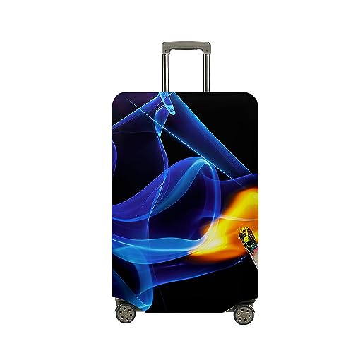 Treer Kofferhülle,Elastische Kofferschutzhülle,Flammendruck Reise Suitcase Cover,Waschbare Kofferüberzug Reisekoffer Hülle Schutz Bezug Schutzhülle (Streichholz,M) von Treer