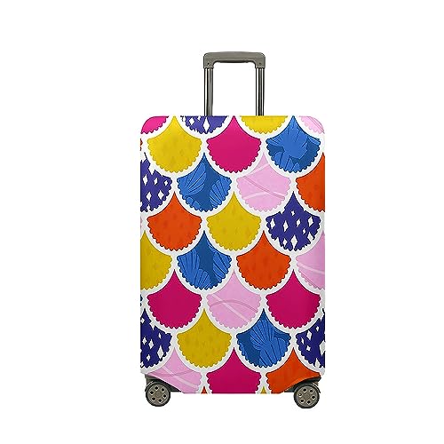 Treer Kofferhülle,Elastische Kofferschutzhülle,Geometrischer Druck Reise Suitcase Cover,Waschbare Kofferüberzug Reisekoffer Hülle Schutz Bezug Schutzhülle (Farbe 2,M) von Treer