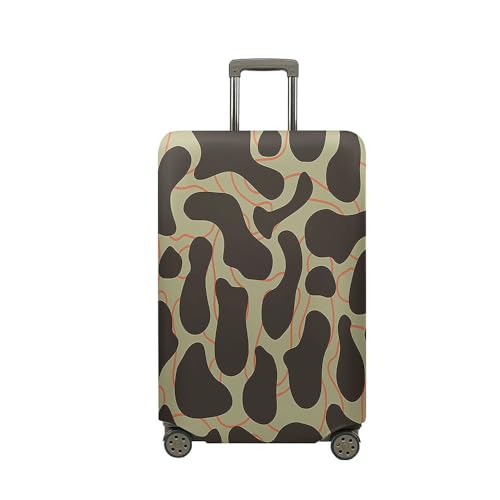 Treer Kofferhülle,Elastische Kofferschutzhülle,Leoparden Druck Reise Suitcase Cover,Waschbare Kofferüberzug Reisekoffer Hülle Schutz Bezug Schutzhülle (Türkis,S) von Treer