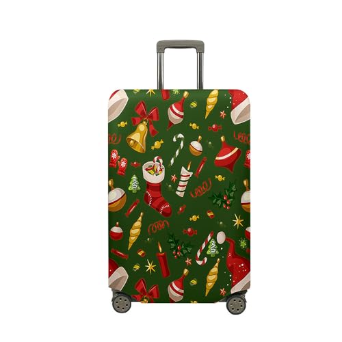 Treer Kofferhülle,Elastische Kofferschutzhülle,Reise Suitcase Cover,Waschbare Kofferüberzug Reisekoffer Hülle Schutz Bezug Schutzhülle (Weihnachten 1,XL) von Treer