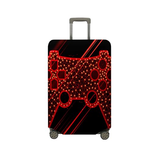 Treer Kofferhülle,Elastische Kofferschutzhülle,Stilvolle Spielkonsole Druck Reise Suitcase Cover,Waschbare Kofferüberzug Reisekoffer Hülle Schutz Bezug Schutzhülle (Orange,S) von Treer