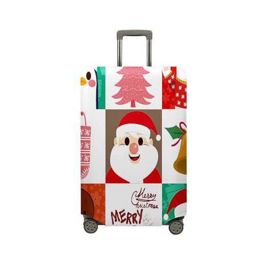 Treer Kofferhülle,Elastische Kofferschutzhülle,Stilvolle Weihnachtsdrucke Reise Suitcase Cover,Waschbare Kofferüberzug Reisekoffer Hülle Schutz Bezug Schutzhülle (Geometrie,XL) von Treer