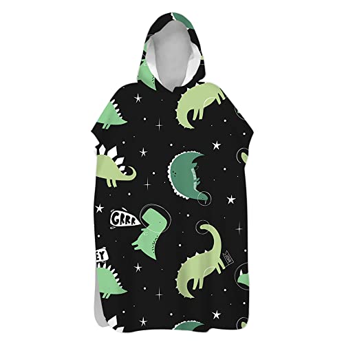 Treer Surf Poncho Mikrofaser, 3D Dinosaurier Druck Umziehhilfe Schnelltrocknend Schwimmen Strandtuch mit Kapuze Badeponcho Strand Handtuch Treer Surf Poncho Mikrofaser, 3D Dinosaurier Druck Umziehhilfe Schnelltrocknend Schwimmen Strandtuch mit Kapuze Badeponcho Strand Handtuch von Treer