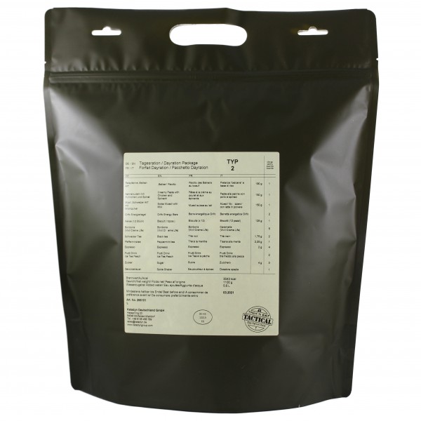 Trek'n Eat - Day Ration Pack Typ 2 Tactical - Tagesration Gr 1,1 kg Trek'n Eat - Day Ration Pack Typ 2 Tactical - Tagesration Gr 1,1 kg von Trek'n Eat