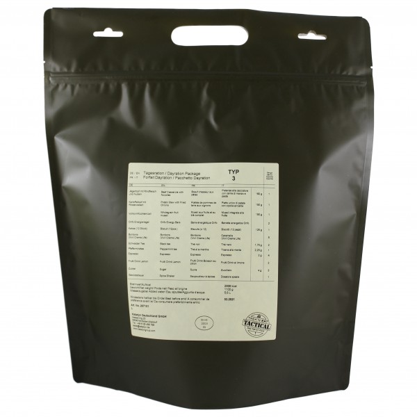 Trek'n Eat - Day Ration Pack Typ 3 Tactical - Tagesration Gr 1,1 kg Trek'n Eat - Day Ration Pack Typ 3 Tactical - Tagesration Gr 1,1 kg von Trek'n Eat