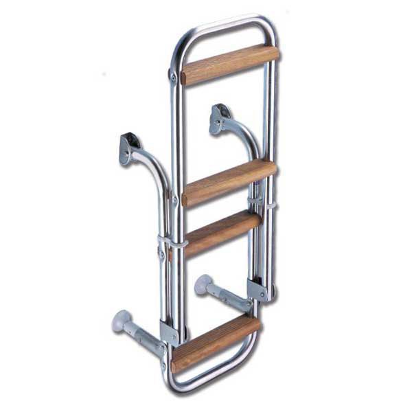 Trem Stainless Steel 4 Wood Steps Ladder Silber 28 x 107 cm Trem Stainless Steel 4 Wood Steps Ladder Silber 28 x 107 cm von Trem