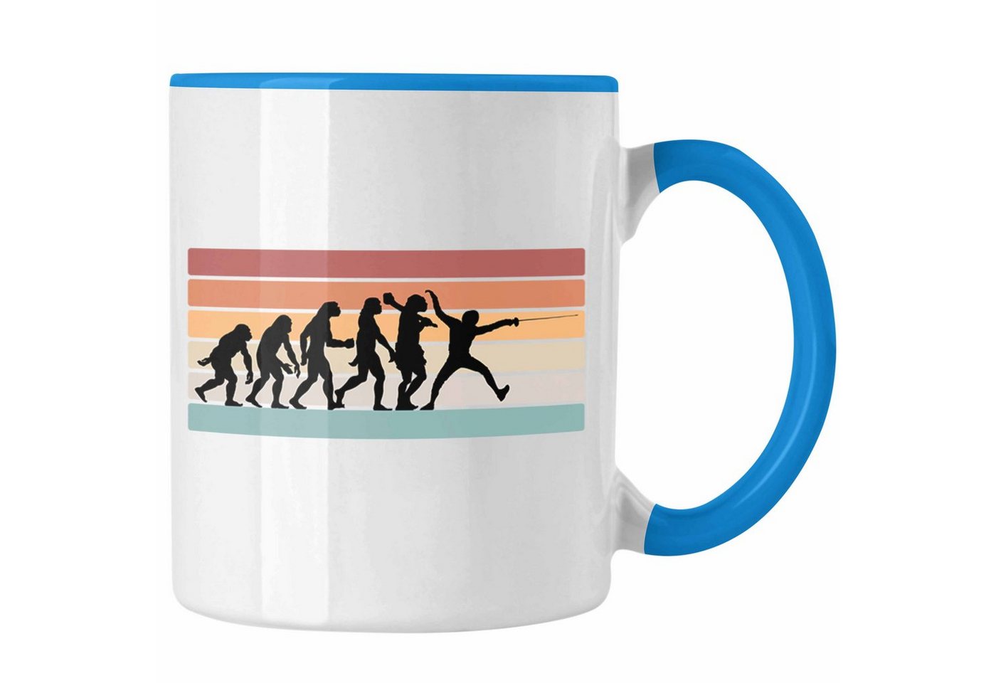 Trendation Tasse Fechten Tasse Geschenk Vintage Evolution Fechter Geschenkidee Geburtst von Trendation