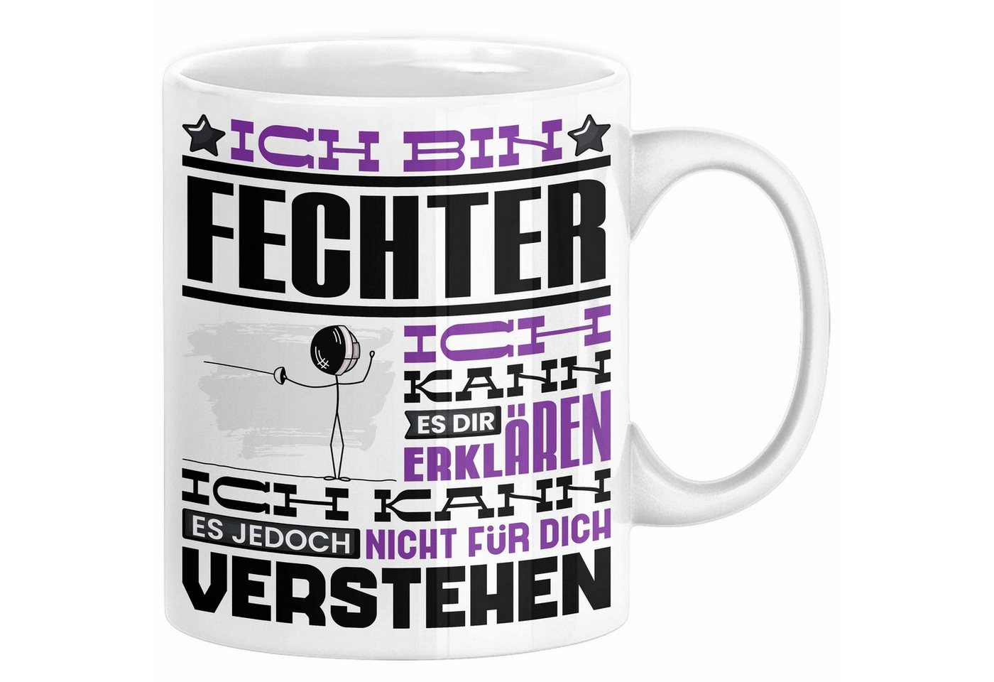 Trendation Tasse Fechter Geschenk Kaffee-Tasse Geschenkidee für Fechter Ich Bin Fechter von Trendation