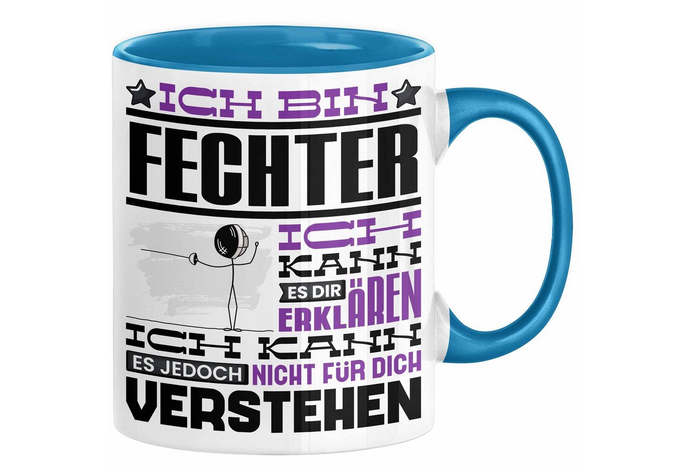 Trendation Tasse Fechter Geschenk Kaffee-Tasse Geschenkidee für Fechter Ich Bin Fechter von Trendation