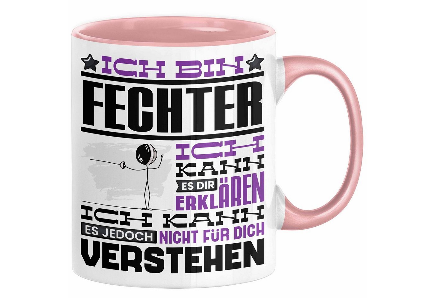 Trendation Tasse Fechter Geschenk Kaffee-Tasse Geschenkidee für Fechter Ich Bin Fechter von Trendation