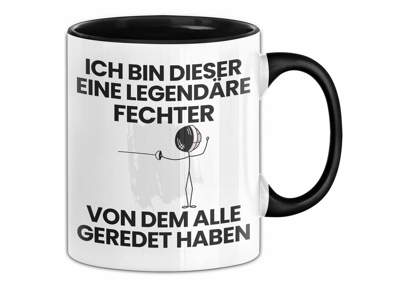 Trendation Tasse Fechter Geschenk Tasse Lustige Geschenkidee Geburtstag für Fechter Ich von Trendation