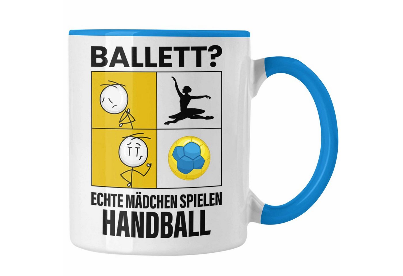 Trendation Tasse Handball Mädchen Tasse Sport Geschenk Frauen Echte Mädchen Spielen Han von Trendation