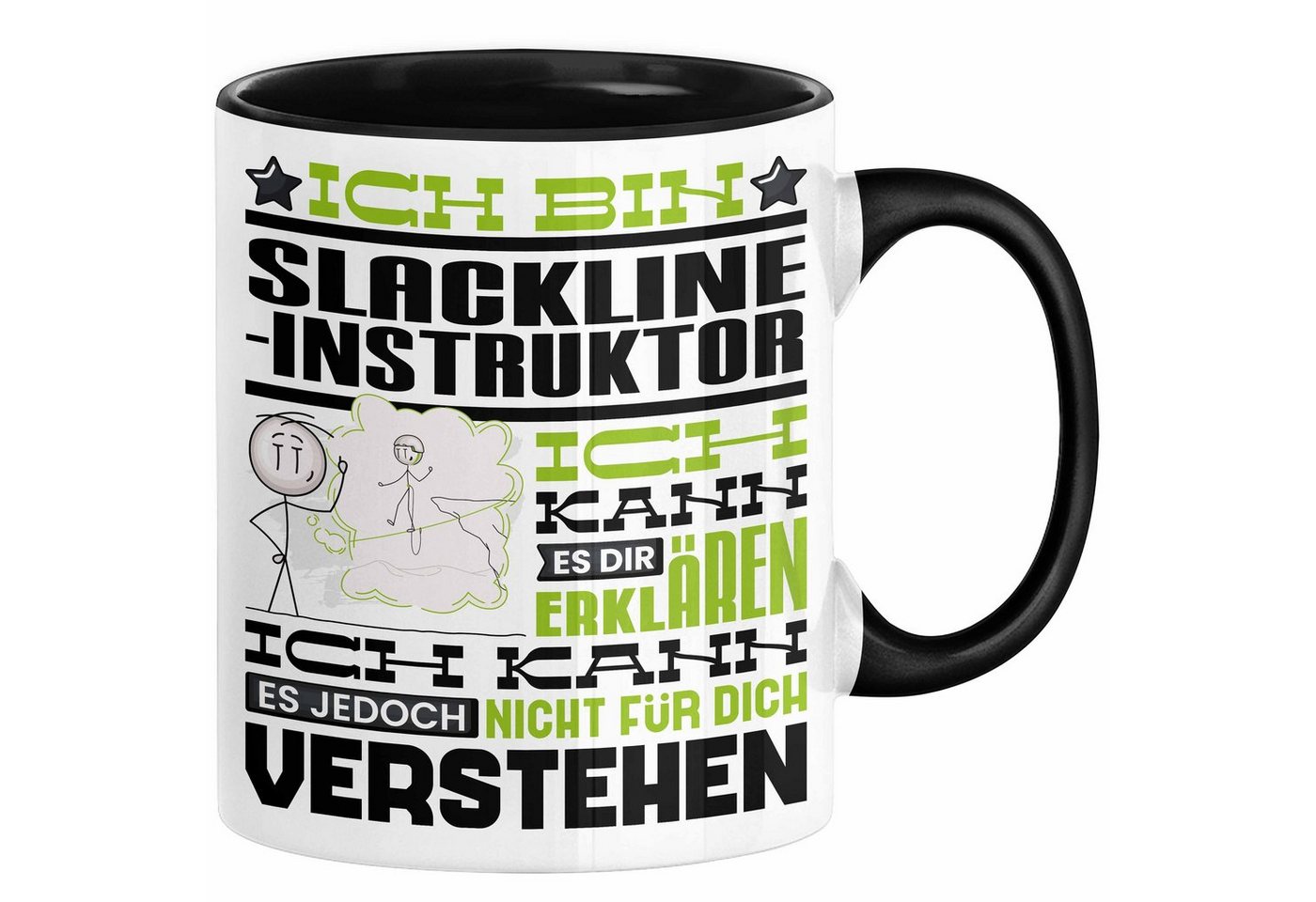 Trendation Tasse Slackline-Instruktor Geschenk Kaffee-Tasse Geschenkidee für Slackline- von Trendation