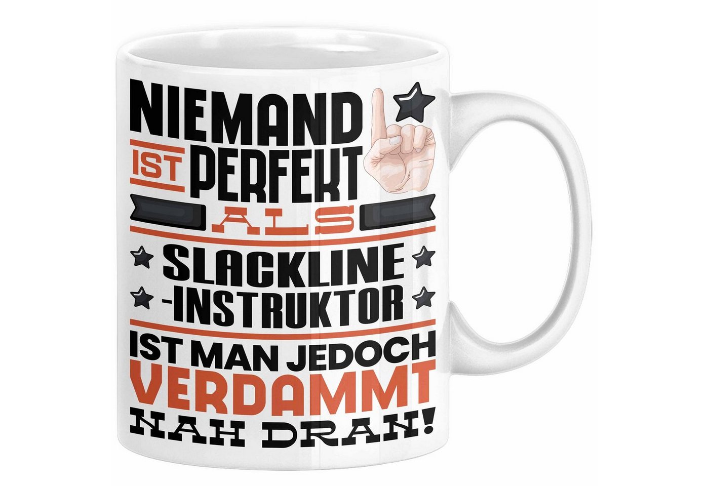 Trendation Tasse Slackline-Instruktor Geschenk Tasse Lustige Geschenkidee für Slackline von Trendation