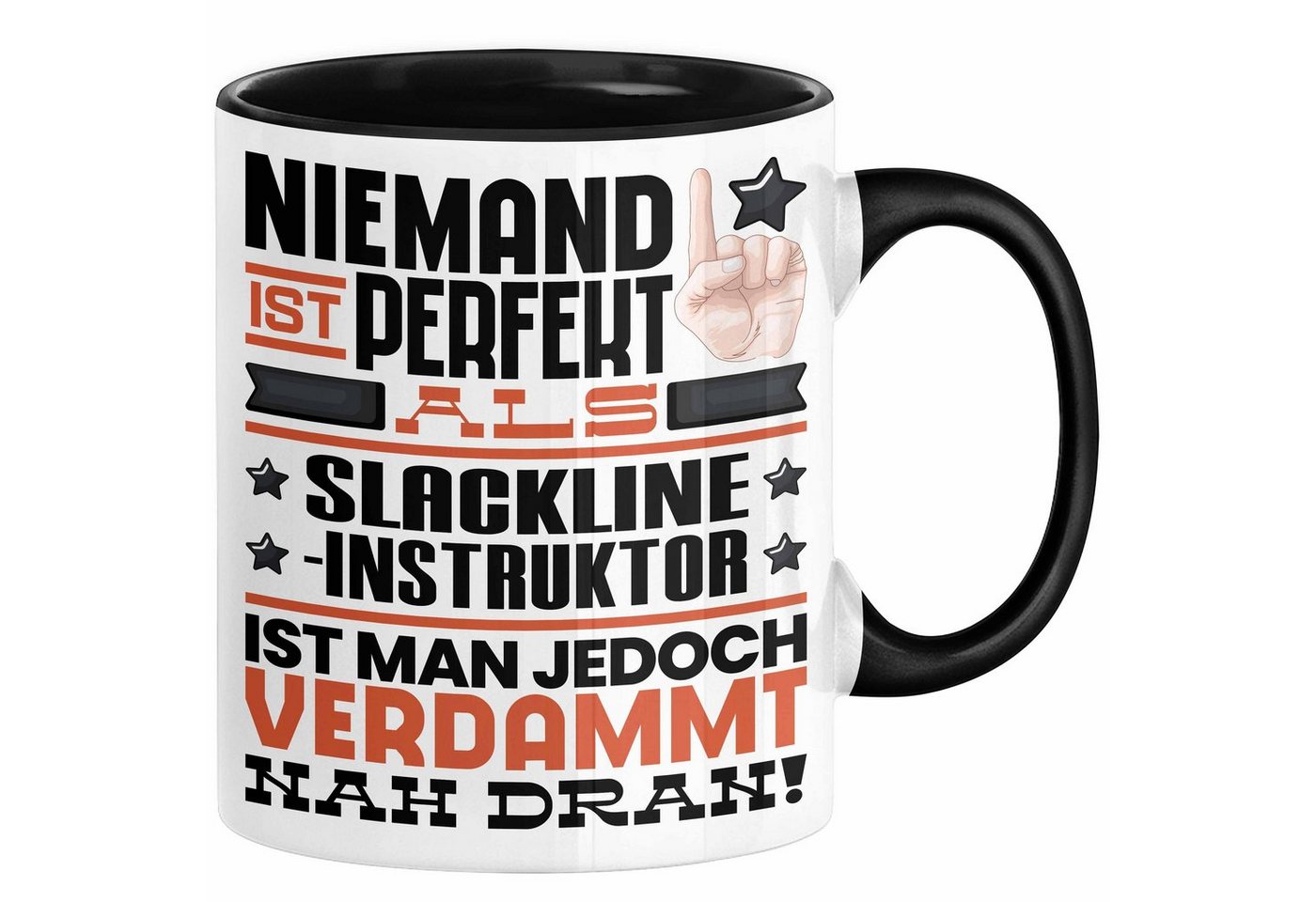 Trendation Tasse Slackline-Instruktor Geschenk Tasse Lustige Geschenkidee für Slackline von Trendation