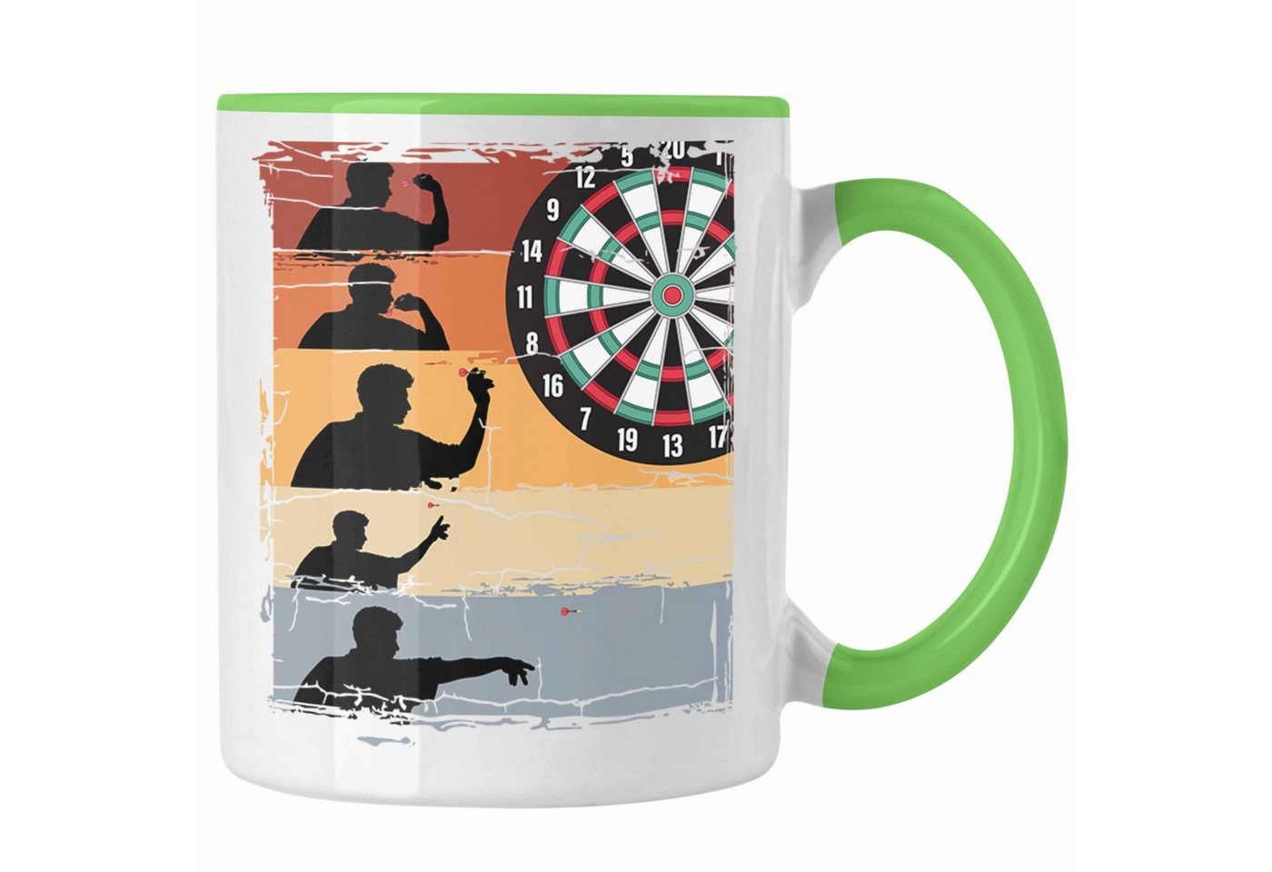 Trendation Tasse Trendation - Dart-Spieler Tasse Dartpfeil Spruch Männer Dart-Spieler Geschenkidee Grafik von Trendation