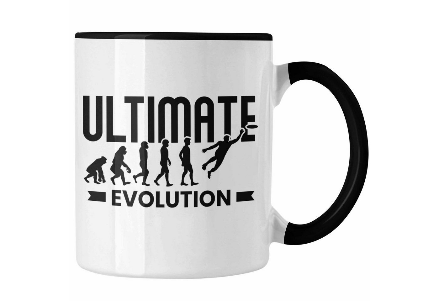 Trendation Tasse Trendation - Frisbee Evolution Tasse Geschenk Ultimate Disc Golf Geschenkidee Frisbee-Spieler von Trendation