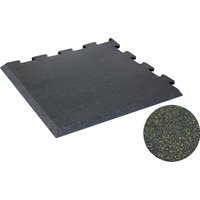 TRENDY SPORT Bodenmatte Rubber Interlocking Flooring Segura 1000 Eckstück schwarz/grün 1,5 cm von TRENDY SPORT